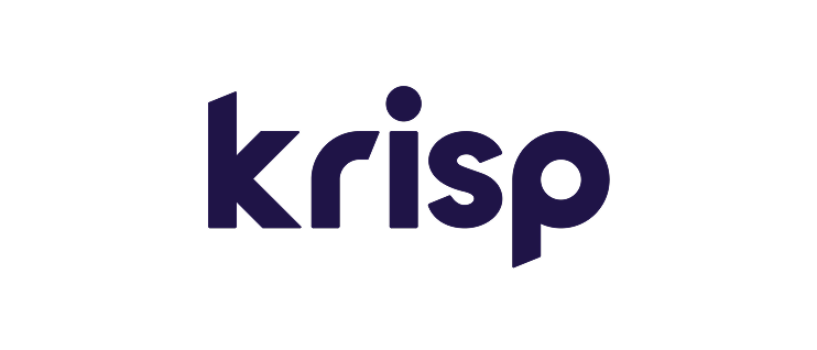 The Krisp logo in dark purple text on a white background.