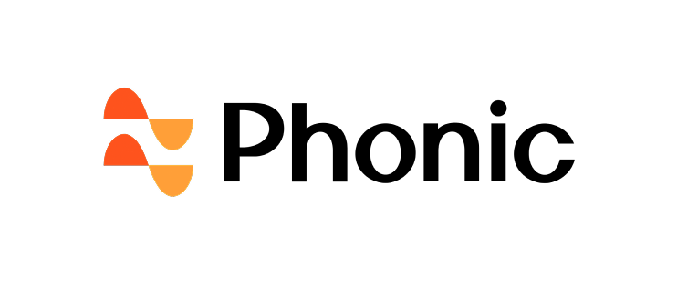 Logo with three stylized orange and red semi-circles next to black text that says "yumy"